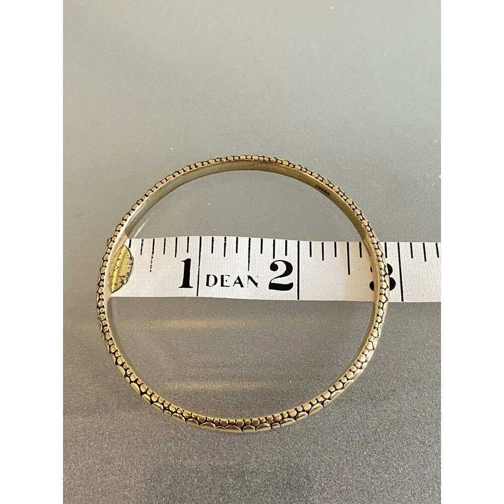 Vintage Monet Cobblestone Black Print Design Gold Bangle
